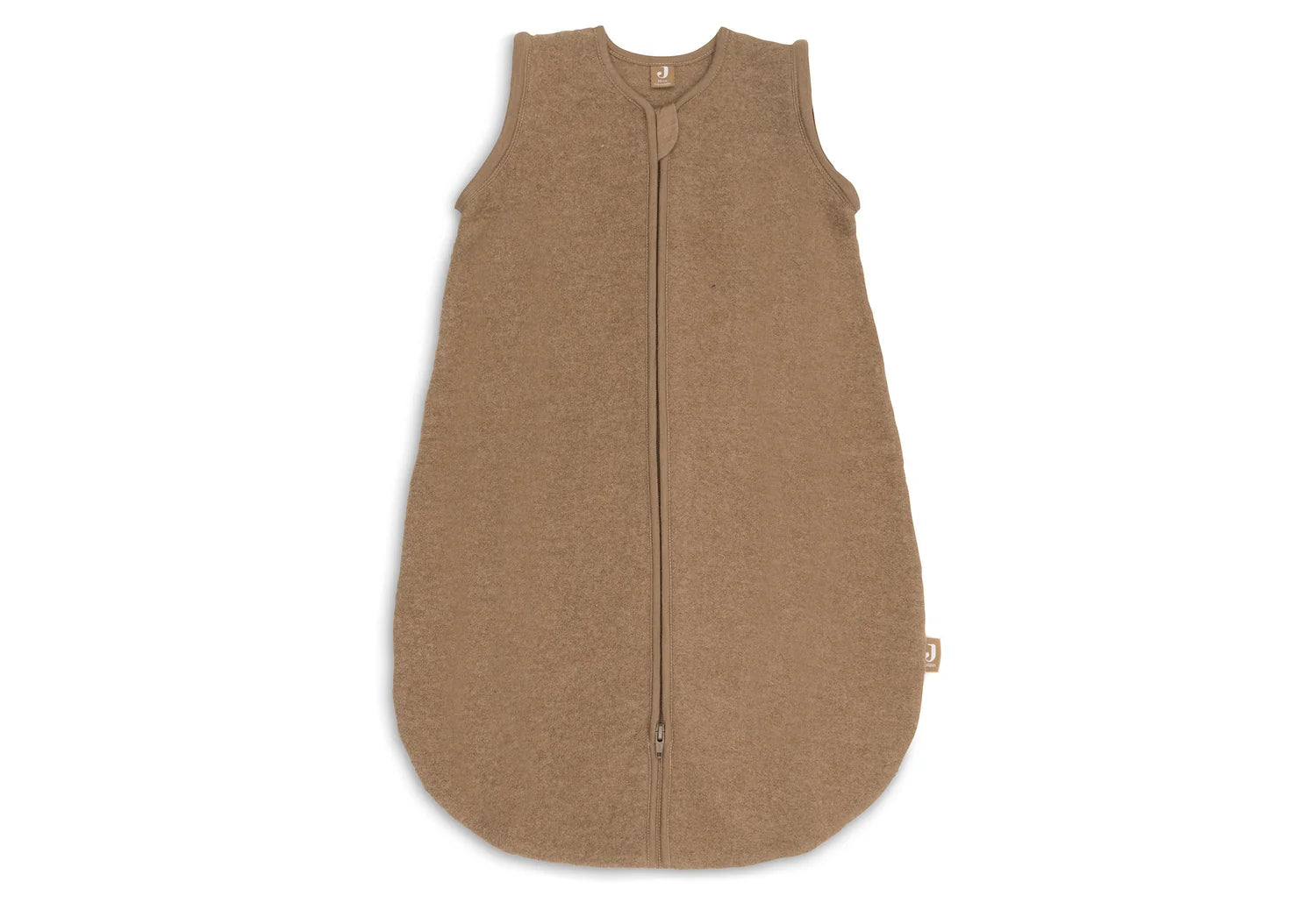 Slaapzak met afneembare mouwen donker hazelnoot - Merino Wool Felted Jollein
