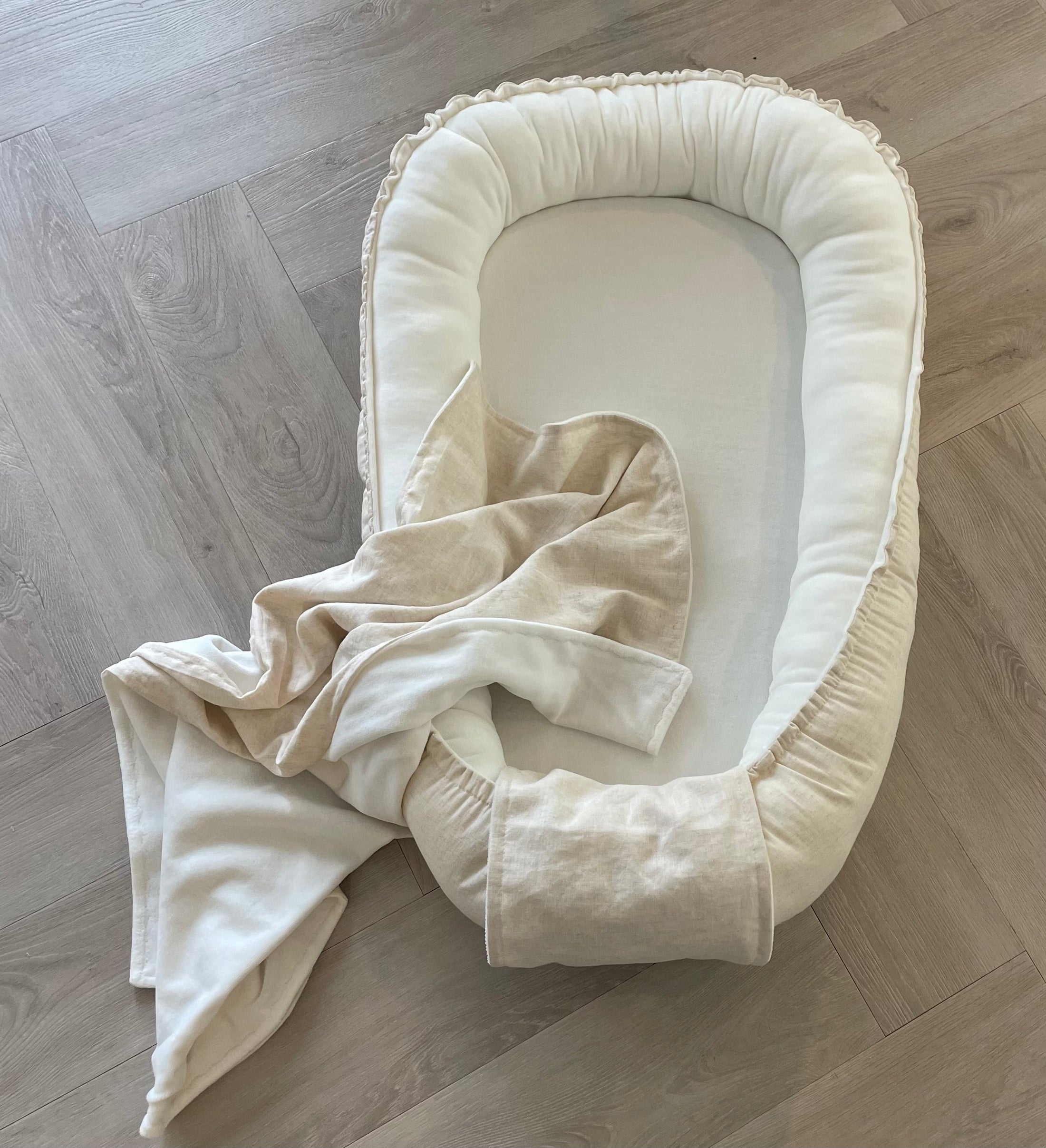 Babynestje linnen naturel