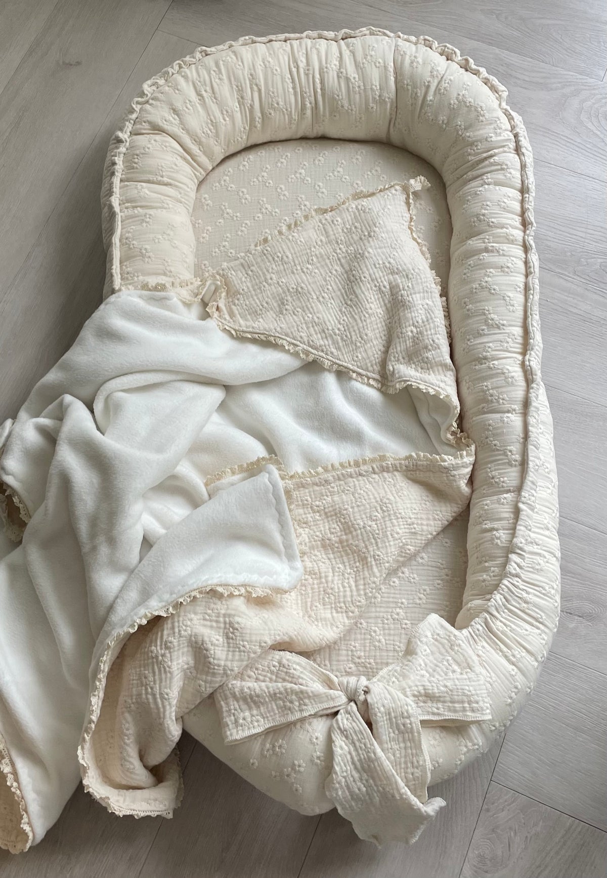 Omslagdoek Embroidery katoen fleece