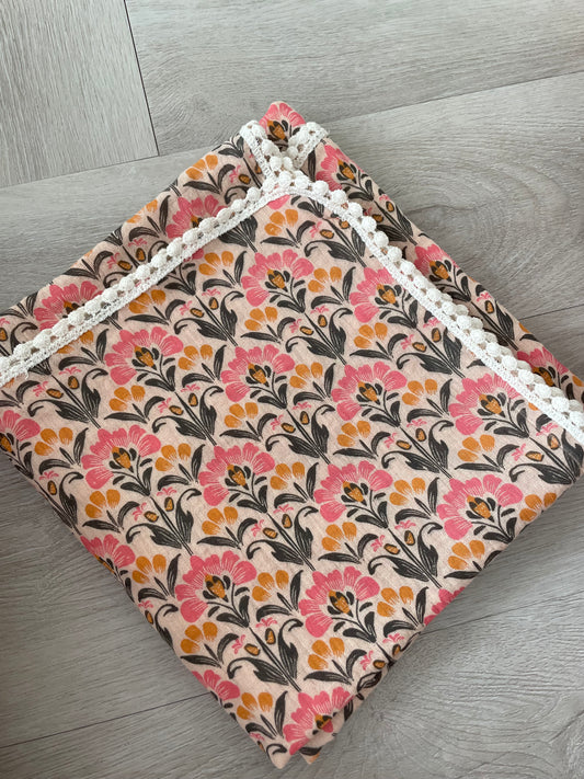Hydrofiele doek, Swaddle Flora kant