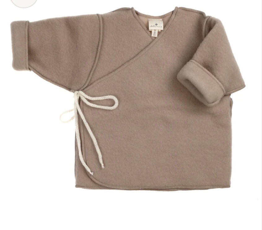 Newborn vestje Merino wol bruin