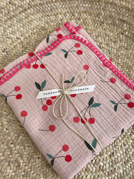 Hydrofiele doek, Swaddle  cherries kant