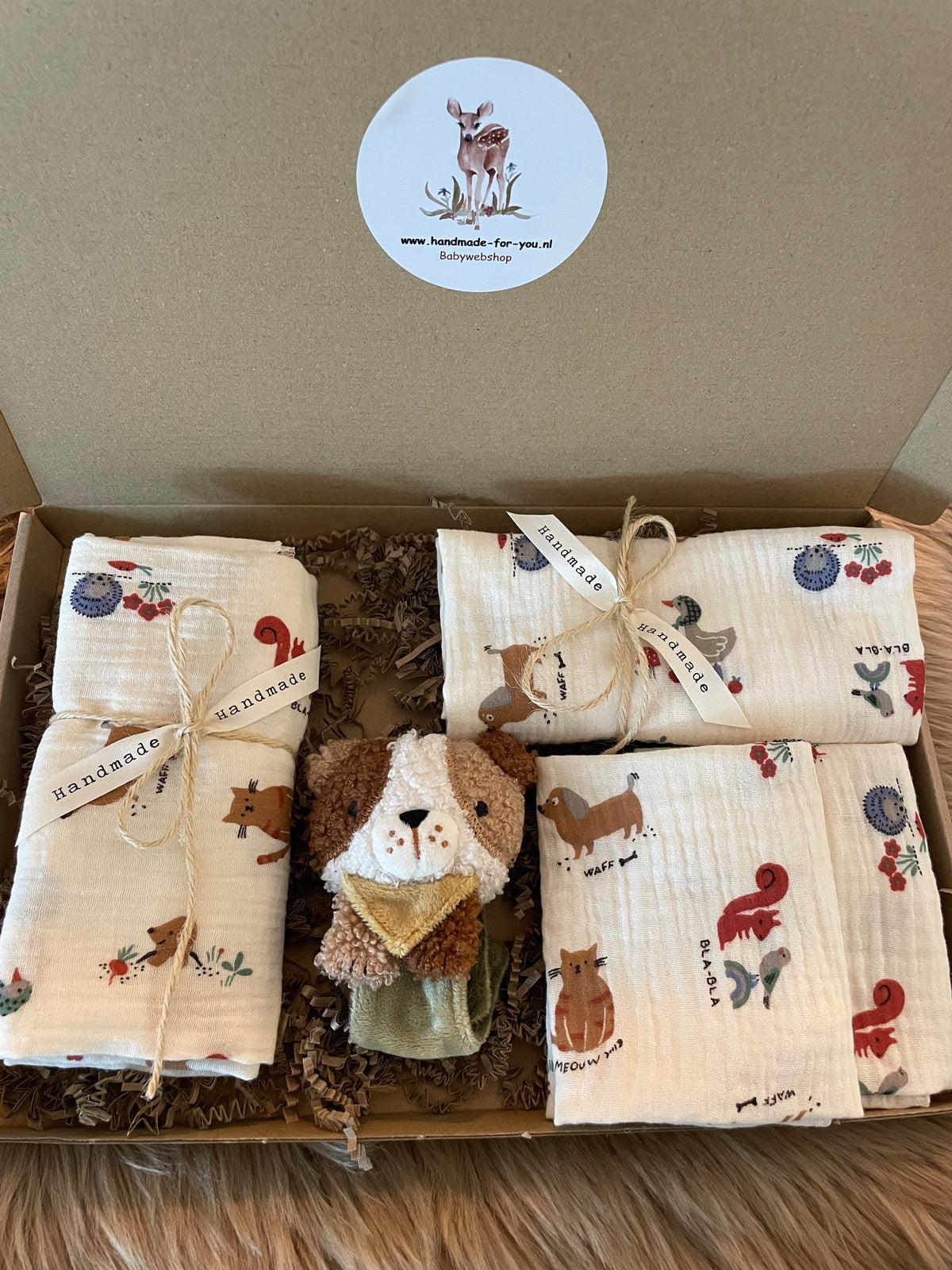 Kado pakket herfst hond Mick