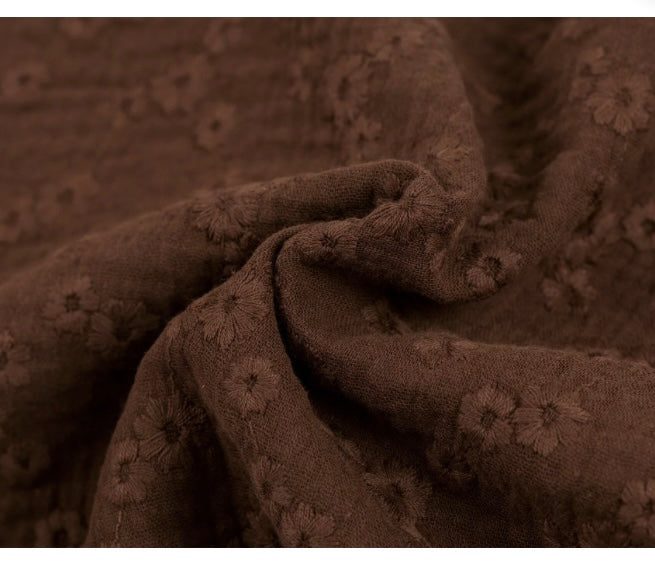 Hydrofiele doek, Swaddle Embroidery cacao
