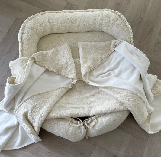 Omslagdoek Embroidery katoen fleece