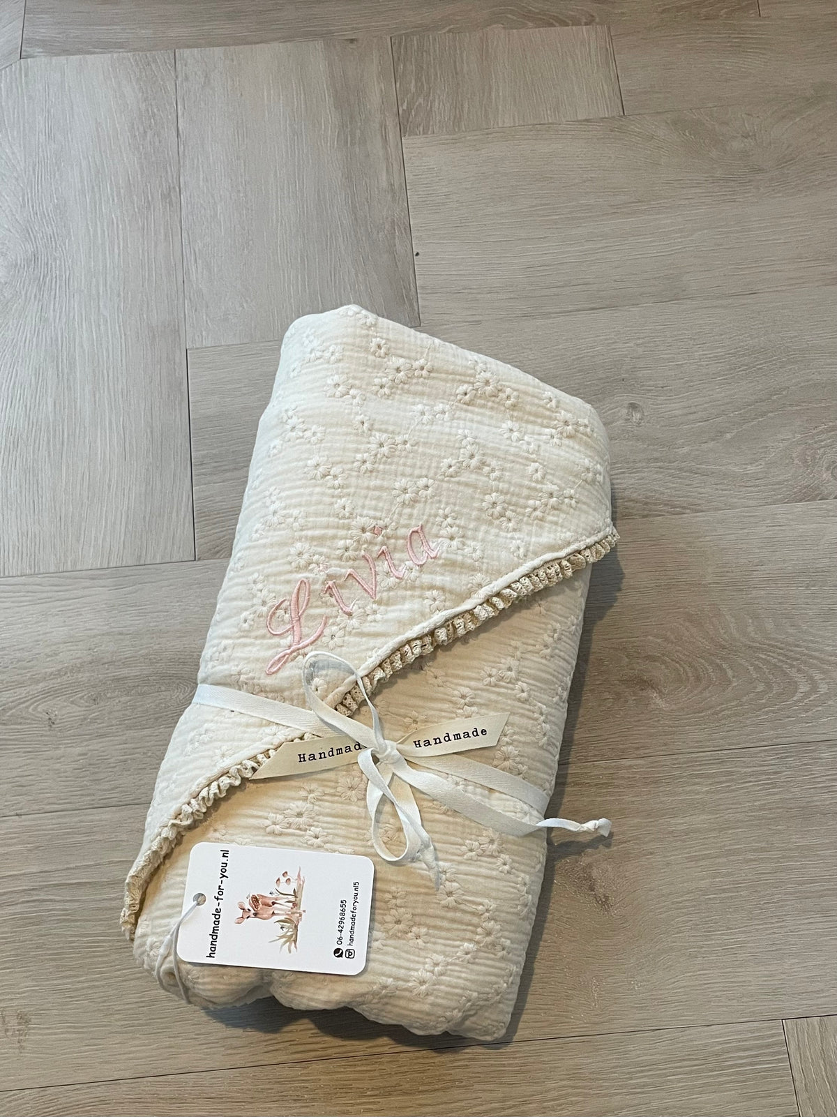 Omslagdoek teddy Embroidery