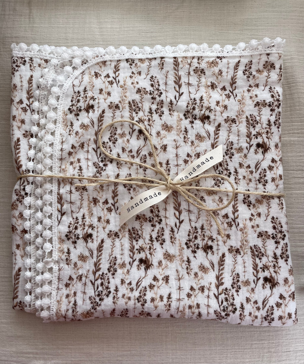 Hydrofiele doek, Swaddle droogbloemen kant