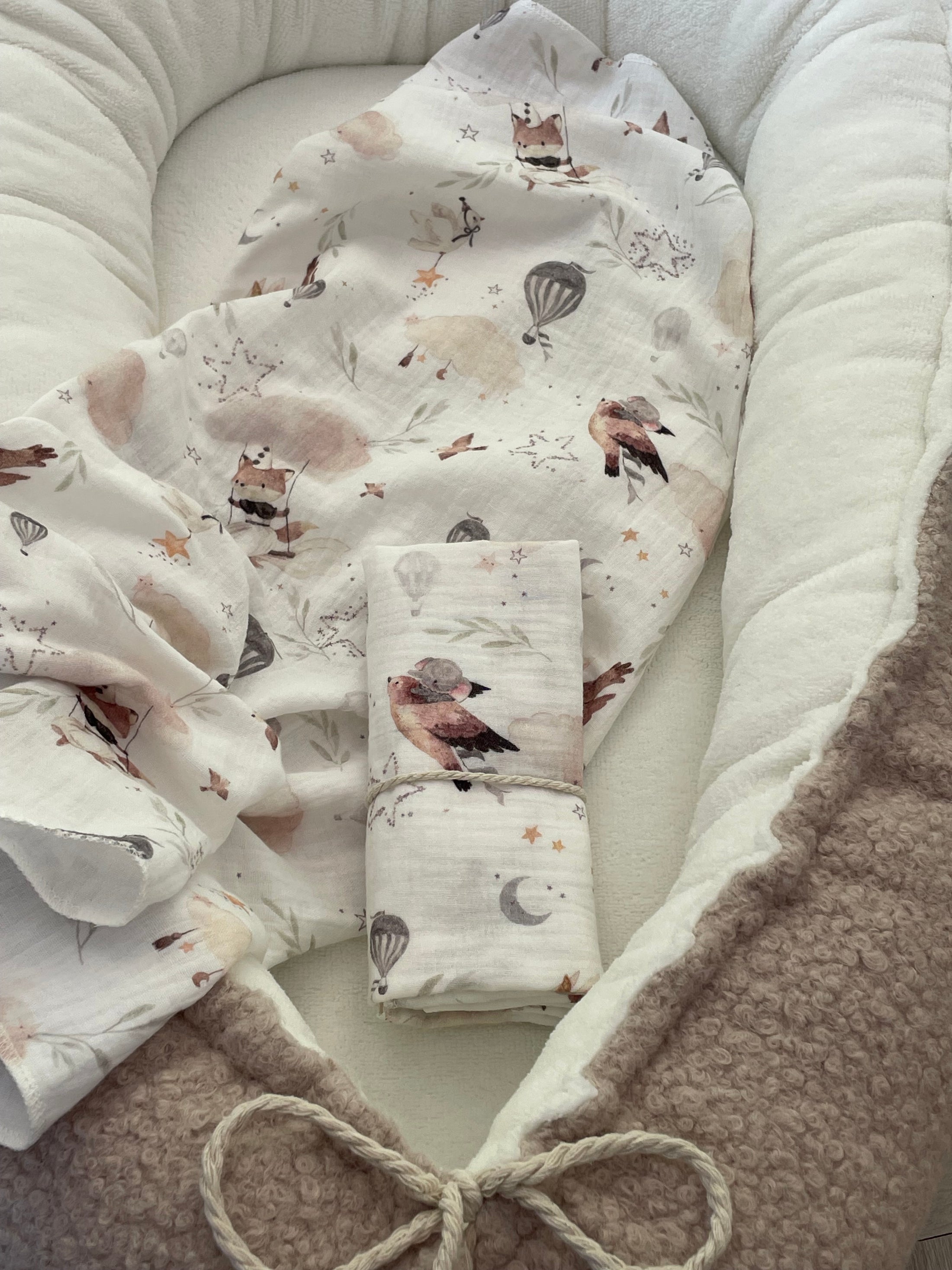 Hydrofiele doek, Swaddle boho luchtballon