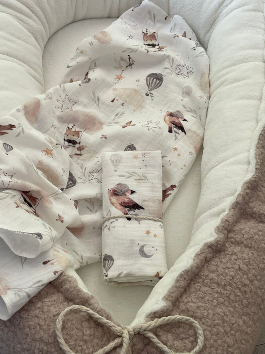 Hydrofiele doek, Swaddle boho luchtballon