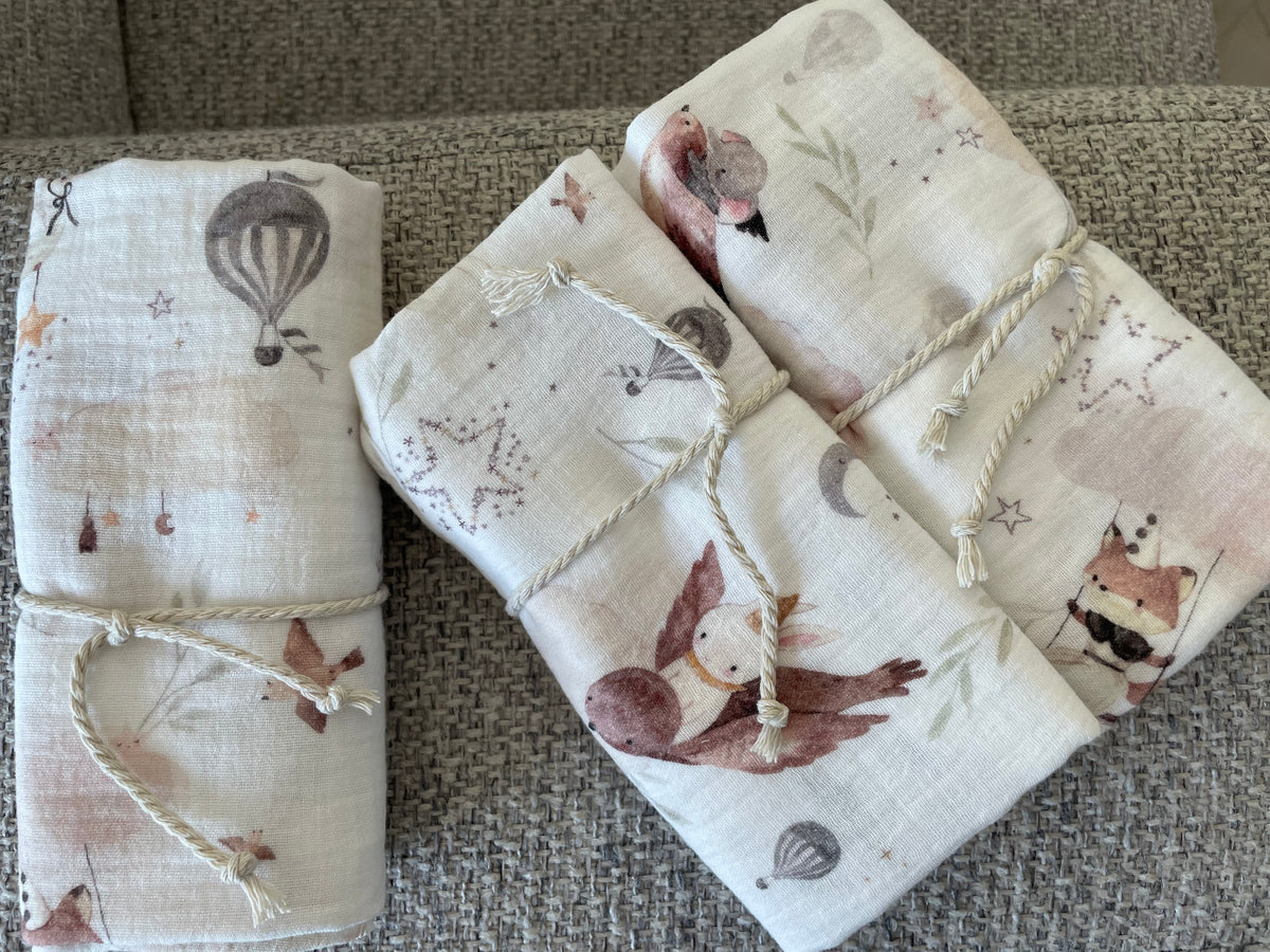 Hydrofiele doek, Swaddle boho luchtballon