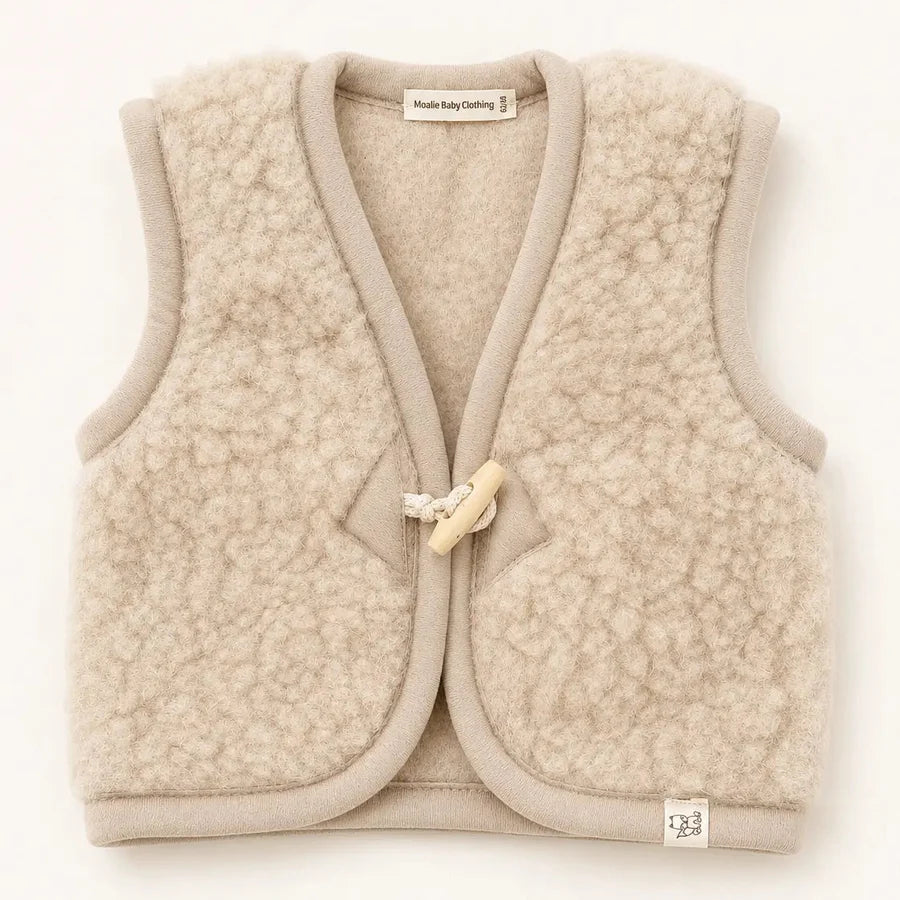 Merinowollen gilet voor baby's en peuters