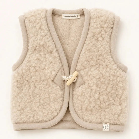 Merinowollen gilet voor baby's en peuters
